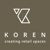 KOREN. Creating Retail Spaces. logo